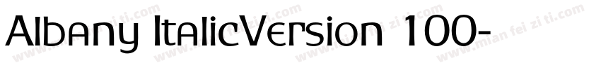 Albany ItalicVersion 100字体转换